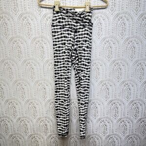 OFFLINE by Aerie Leggings Women S Black White Gingham Real Me Xtra 7/8 Ruffle